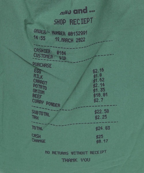 niko and...（ニコアンド）の「オリジナル巾着ナップサック（バックパック/リュック・レディース・カーキ/ナチュラル・0）」の3枚目の写真