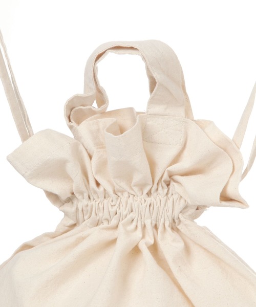 niko and...（ニコアンド）の「オリジナル巾着ナップサック（バックパック/リュック・レディース・カーキ/ナチュラル・0）」の6枚目の写真