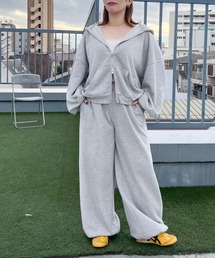 【apresjour mignon SOIE】サイドスプレースウェットパンツ【ZOZOTOWN限定アイテム】