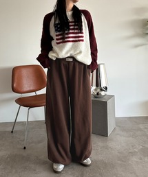 【apresjour mignon SOIE】サイドスプレースウェットパンツ【ZOZOTOWN限定アイテム】