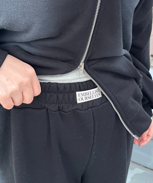 apres jour mignon(アプレジュールミニョン)の「【apresjour mignon SOIE】サイドスプレースウェットパンツ【ZOZOTOWN限定アイテム】(スウェットパンツ・レディース・ブラック/ブラウン系その他/杢グレー・X-LARGE/MEDIUM/SMALL)」の10枚目の写真