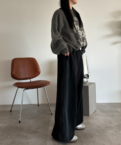 apres jour mignon(アプレジュールミニョン)の「【apresjour mignon SOIE】サイドスプレースウェットパンツ【ZOZOTOWN限定アイテム】(スウェットパンツ・レディース・ブラック/ブラウン系その他/杢グレー・X-LARGE/MEDIUM/SMALL)」の8枚目の写真