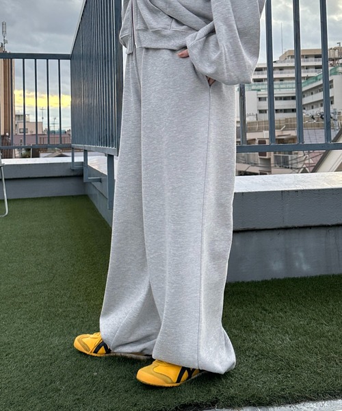 セール】【apresjour mignon SOIE】サイドスプレースウェットパンツ