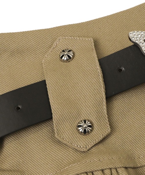 dispark（ディスパーク）の「DISPARK/ベルト付きティアードミニスカパン（スカート・レディース・ベージュ/ブラック・FREE）」の19枚目の写真