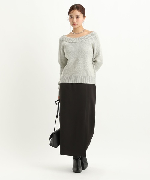 Andemiu(アンデミュウ)の「スパンコールVネックニット291338(ニット/セーター・レディース・ブラック/グレー/オフホワイト・FREE)」の14枚目の写真