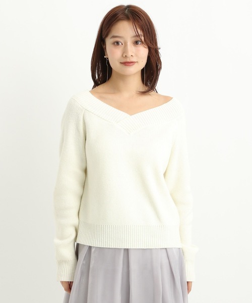 Andemiu(アンデミュウ)の「スパンコールVネックニット291338(ニット/セーター・レディース・ブラック/グレー/オフホワイト・FREE)」の15枚目の写真