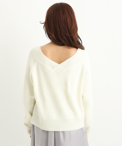 Andemiu(アンデミュウ)の「スパンコールVネックニット291338(ニット/セーター・レディース・ブラック/グレー/オフホワイト・FREE)」の19枚目の写真