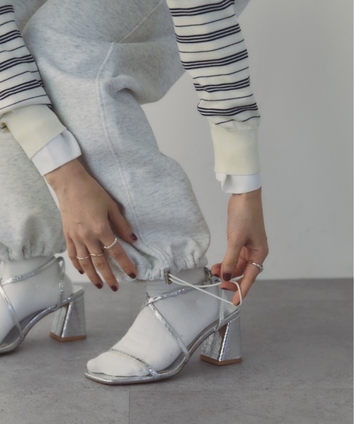 DRWCYS（ドロシーズ）の「ドロストスウェットパンツ（スウェットパンツ・レディース・オフホワイト/ネイビー・FREE）」の20枚目の写真