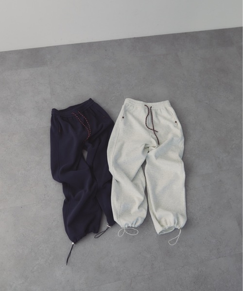DRWCYS（ドロシーズ）の「ドロストスウェットパンツ（スウェットパンツ・レディース・オフホワイト/ネイビー・FREE）」の3枚目の写真