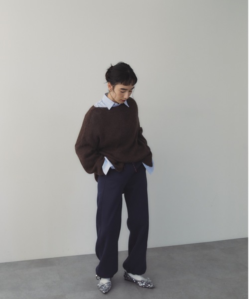 DRWCYS（ドロシーズ）の「ドロストスウェットパンツ（スウェットパンツ・レディース・オフホワイト/ネイビー・FREE）」の13枚目の写真