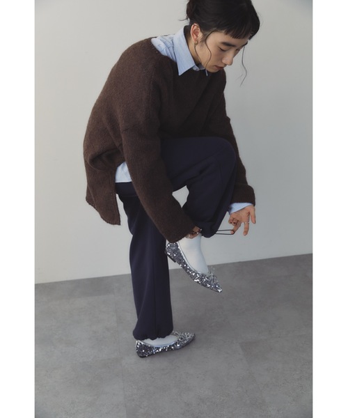 DRWCYS（ドロシーズ）の「ドロストスウェットパンツ（スウェットパンツ・レディース・オフホワイト/ネイビー・FREE）」の9枚目の写真