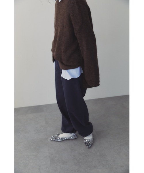 DRWCYS（ドロシーズ）の「ドロストスウェットパンツ（スウェットパンツ・レディース・オフホワイト/ネイビー・FREE）」の10枚目の写真