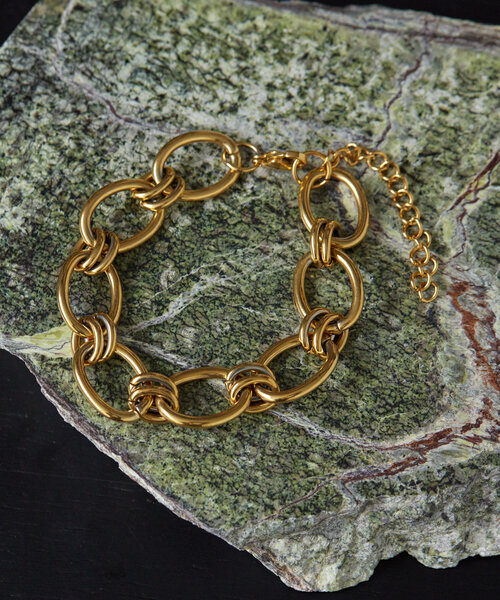 ear PAPILLONNER（イアパピヨネ）の「《金属アレルギー対応/ステンレス》ビッグDチェーンブレスレット（ブレスレット・レディース・ゴールド/シルバー・FREE）」の10枚目の写真