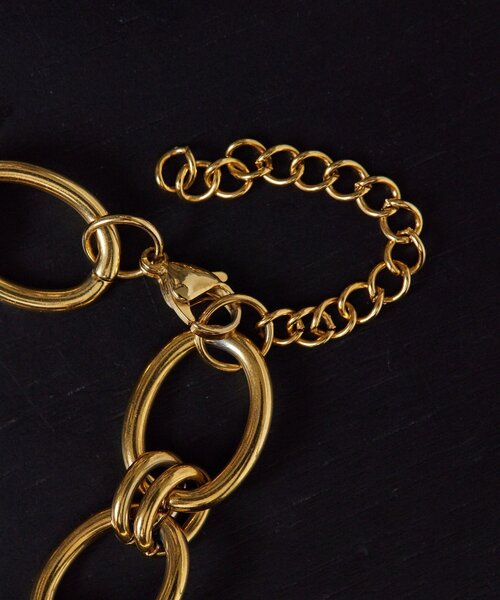 ear PAPILLONNER（イアパピヨネ）の「《金属アレルギー対応/ステンレス》ビッグDチェーンブレスレット（ブレスレット・レディース・ゴールド/シルバー・FREE）」の13枚目の写真