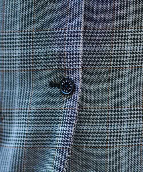 DRESSTERIOR(ドレステリア)の「尾州ウールコットングレンチェックジャケット(テーラードジャケット・レディース・ブラウン系2・34/36/38)」の9枚目の写真