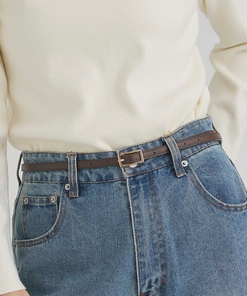 fifth（フィフス）の「ゴールドバックルベルト（ベルト・レディース・ブラウン/ホワイト/ダークブラウン/ブラック・FREE）」の3枚目の写真