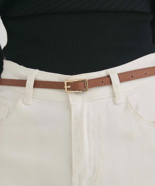 fifth（フィフス）の「ゴールドバックルベルト（ベルト・レディース・ブラウン/ホワイト/ダークブラウン/ブラック・FREE）」の4枚目の写真