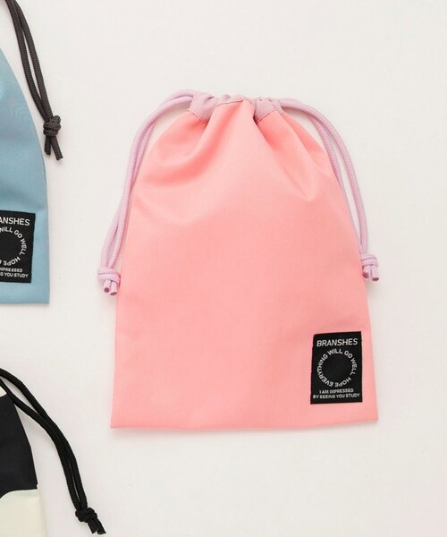 BRANSHES（ブランシェス）の「マルチ巾着（中）（バックパック/リュック・キッズ・ブラック/アイボリー/ブルーグレー/ラベンダー・FREE）」の4枚目の写真