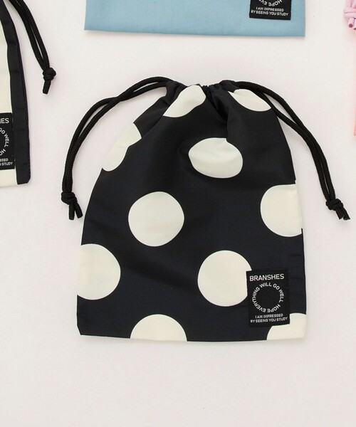 BRANSHES（ブランシェス）の「マルチ巾着（中）（バックパック/リュック・キッズ・ブラック/アイボリー/ブルーグレー/ラベンダー・FREE）」の3枚目の写真