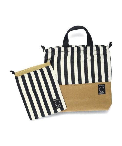 BRANSHES（ブランシェス）の「マルチ巾着（中）（バックパック/リュック・キッズ・ブラック/アイボリー/ブルーグレー/ラベンダー・FREE）」の5枚目の写真