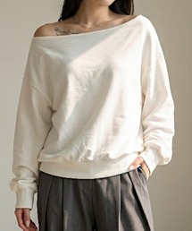 裏毛オフショルプルオーバー