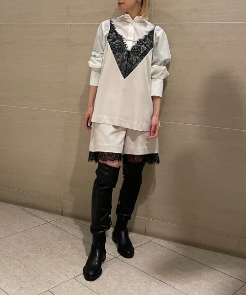 【2点set】　LE CIEL BLUR レイヤードパンツ　スカート　パンツ セール】シアーレイヤードパンツ / Sheer Layered Pants（その他