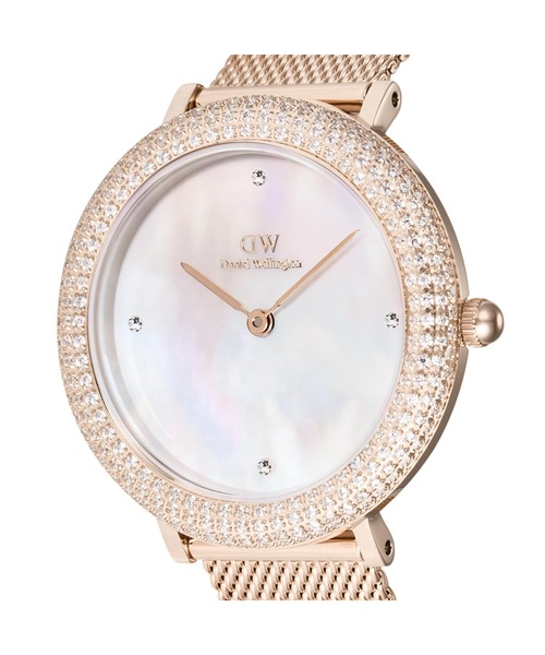 Daniel Wellington(ダニエルウェリントン)の「Crystalline Bezel MOP 32MM ローズゴールド/シルバー/ゴールド(アナログ腕時計・レディース・シルバー/イエローゴールド/ピンクゴールド・32mm)」の7枚目の写真