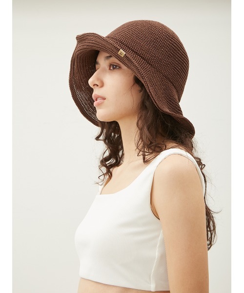 Mila Owen（ミラオーウェン）の「サーモハット（ハット・レディース・ブラウン/ブラック/アイボリー・FREE）」の4枚目の写真