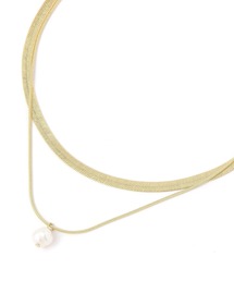 studio CLIP | スネーク2連パールネックレス(ネックレス)