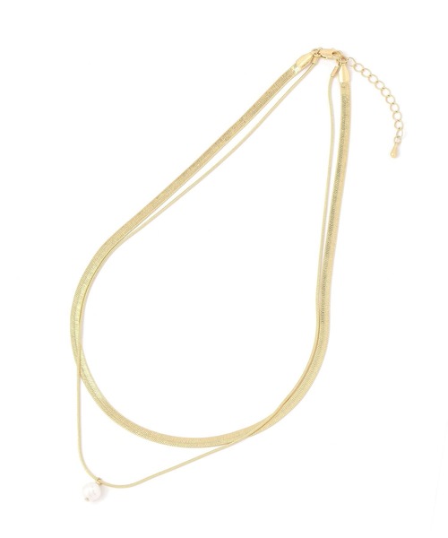 studio CLIP（スタディオクリップ）の「スネーク2連パールネックレス（ネックレス・レディース・その他1/その他2・FREE）」の3枚目の写真