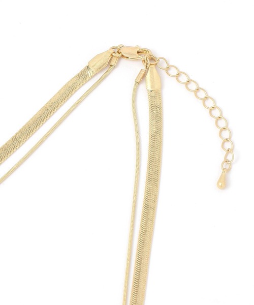 studio CLIP（スタディオクリップ）の「スネーク2連パールネックレス（ネックレス・レディース・その他1/その他2・FREE）」の4枚目の写真