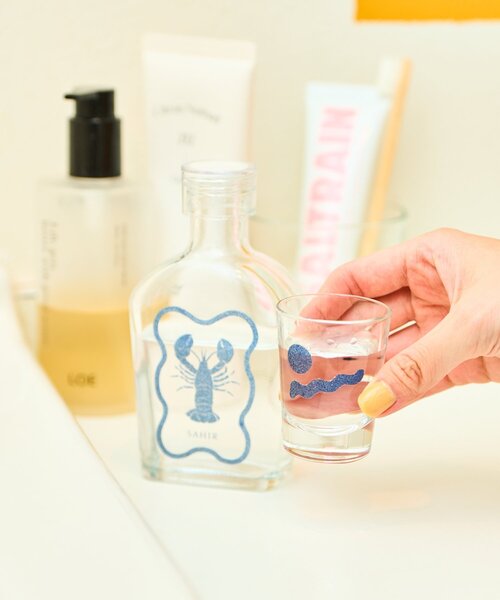 BIRTHDAY BAR（バースデイバー）の「【SAHIR サヒール】Mouthwash bottle＆ glass　マウスウォッシュ ボトル＆グラス（オーラルケア/歯磨きグッズ・レディース・ネイビー/ピンク・0）」の5枚目の写真