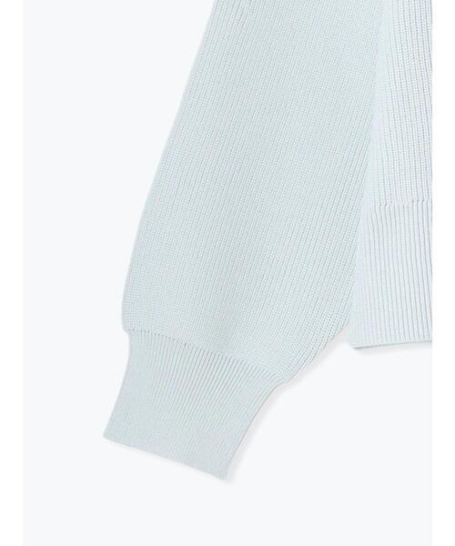 Te chichi TERRASSE(テチチテラス)の「無撚糸ハーフジップニット(ニット/セーター・レディース・サックスブルー/ブラック/オフホワイト・F)」の18枚目の写真