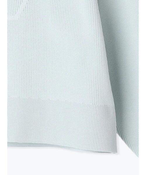 Te chichi TERRASSE(テチチテラス)の「無撚糸ハーフジップニット(ニット/セーター・レディース・サックスブルー/ブラック/オフホワイト・F)」の19枚目の写真