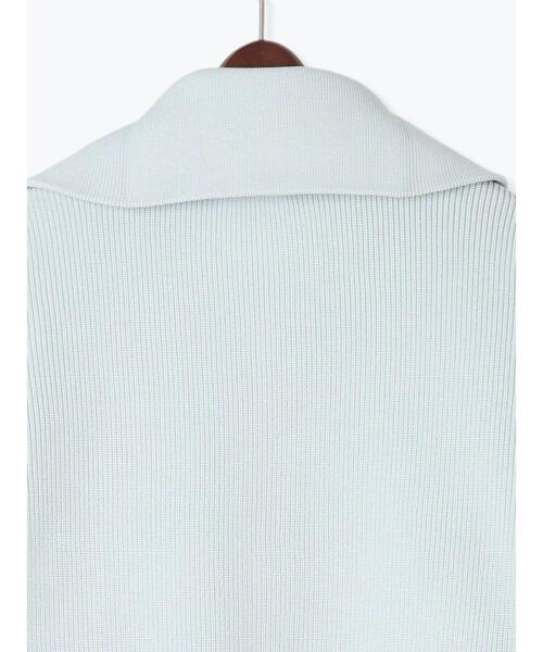 Te chichi TERRASSE(テチチテラス)の「無撚糸ハーフジップニット(ニット/セーター・レディース・サックスブルー/ブラック/オフホワイト・F)」の20枚目の写真