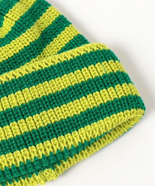 LEUCHTFEUER（ロイフトフォイヤー）の「【別注】LEUCHTFEUER / ボーダー ワッチ キャップ（ニットキャップ/ビーニー・レディース・グリーン/レッド・ONE SIZE）」の8枚目の写真