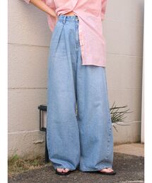 Ungrid | ウエストタックカーブデニム(デニムパンツ)