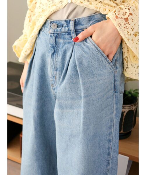 セール】ウエストタックカーブデニム（デニムパンツ）｜Ungrid（アン