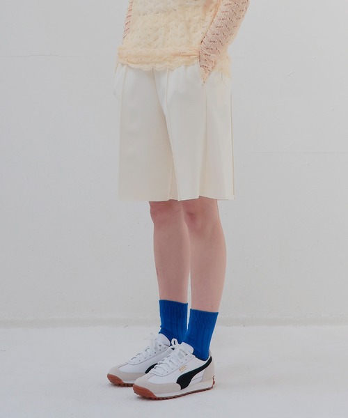 DRESSLAVE(ドレスレイブ)の「high gauge knit bonding short pants(ハイゲージニットボンディングショートパンツ)(その他パンツ・レディース・ブラック/ホワイト・38)」の18枚目の写真