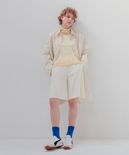 DRESSLAVE(ドレスレイブ)の「high gauge knit bonding short pants(ハイゲージニットボンディングショートパンツ)(その他パンツ・レディース・ブラック/ホワイト・38)」の21枚目の写真