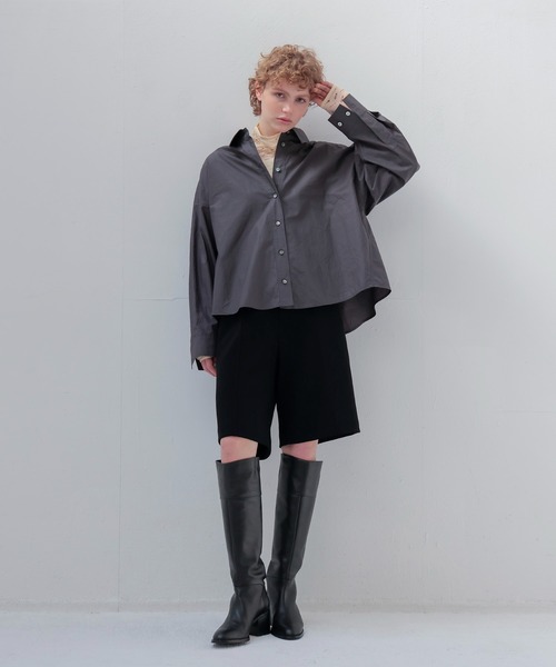 DRESSLAVE(ドレスレイブ)の「high gauge knit bonding short pants(ハイゲージニットボンディングショートパンツ)(その他パンツ・レディース・ブラック/ホワイト・38)」の15枚目の写真