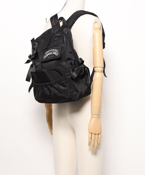 セール】【4色展開】大容量なのにガーリー！サテンリボン