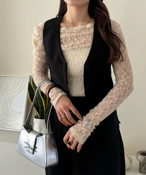 efill（エフィル）の「Vネック クール ベスト（ベスト・レディース・ブラック・FREE）」の3枚目の写真