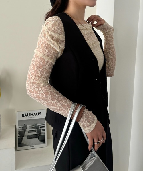 efill（エフィル）の「Vネック クール ベスト（ベスト・レディース・ブラック・FREE）」の4枚目の写真