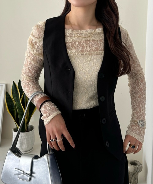 efill（エフィル）の「Vネック クール ベスト（ベスト・レディース・ブラック・FREE）」の14枚目の写真