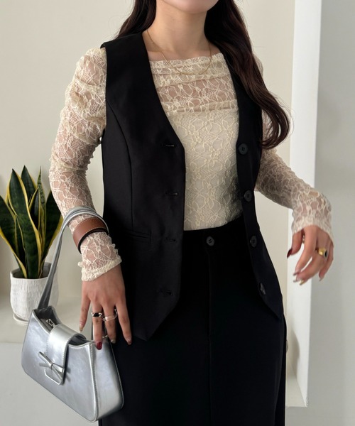 efill（エフィル）の「Vネック クール ベスト（ベスト・レディース・ブラック・FREE）」の11枚目の写真