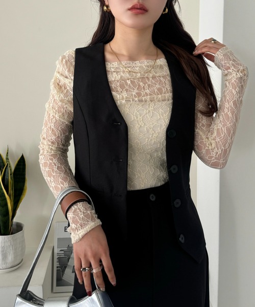 efill（エフィル）の「Vネック クール ベスト（ベスト・レディース・ブラック・FREE）」の12枚目の写真