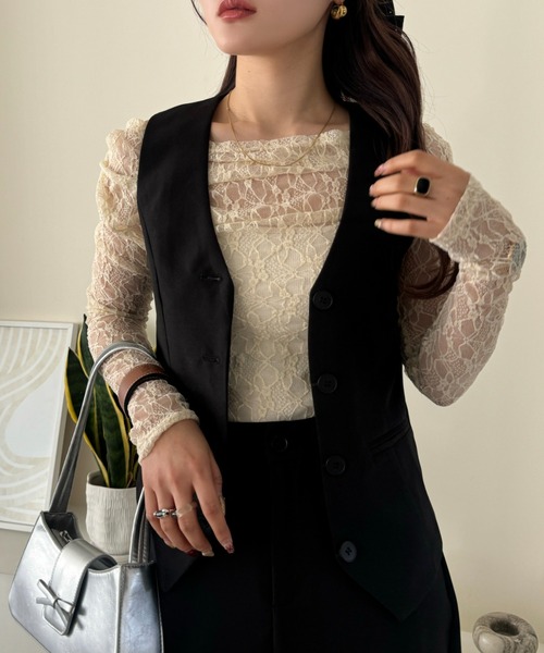 efill（エフィル）の「Vネック クール ベスト（ベスト・レディース・ブラック・FREE）」の15枚目の写真