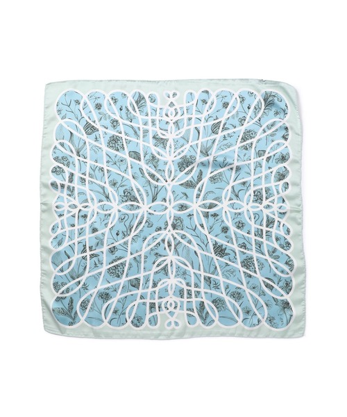 VIS（ビス）の「70×70フラワースカーフ（バンダナ/スカーフ・レディース・グリーン/ライトグリーン/クリーム・FREE）」の11枚目の写真