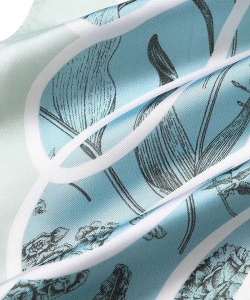 VIS（ビス）の「70×70フラワースカーフ（バンダナ/スカーフ・レディース・グリーン/ライトグリーン/クリーム・FREE）」の14枚目の写真